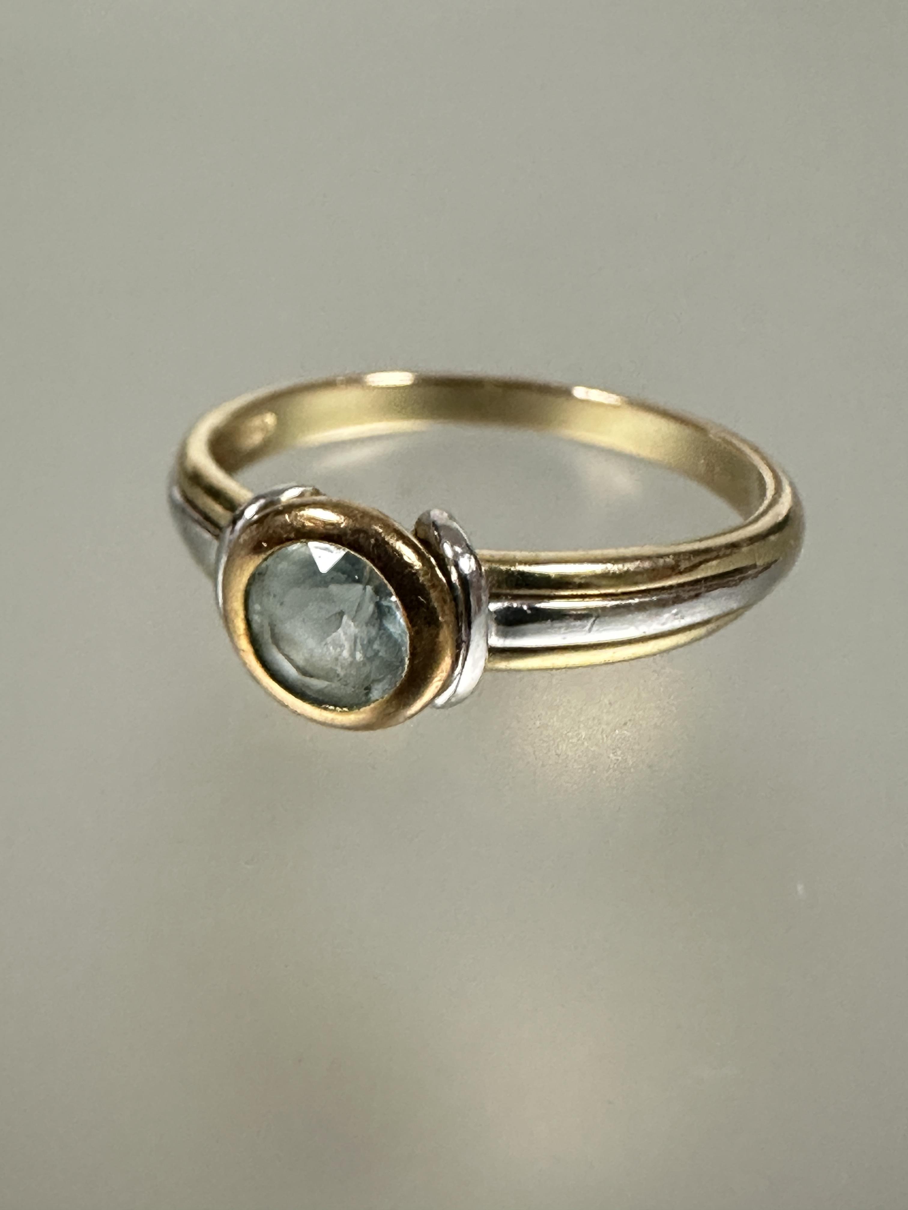 A silver ring set three graduated topaz coloured stones O/P 2.78g, a 9ct white gold oval topaz - Image 2 of 3