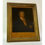 A 19thc eglomise of Duke of Wellington, after Thomas Laurence, framed. (36cmx26cm)