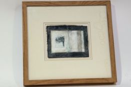 Sarah Thwaites (British 1959-), Storm, mixed media, artist label verso, framed. (12cmx15cm) (some