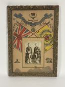 A Seaforth Highlanders, Late 19thc photo of two NCO's mounted on board in a decorative mount with