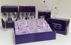 A group of Edinburgh Crystal comprising two pairs of Classical Collection wine glasses, two pairs of