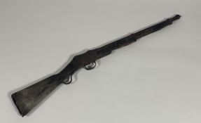 A Martini Henry single shot rifle (96cm overall), in Battlefield relic condition reputedly unearthed