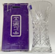 A large Edinburgh Crystal Classical Collection tapered/waisted vase (boxed and with original labels,