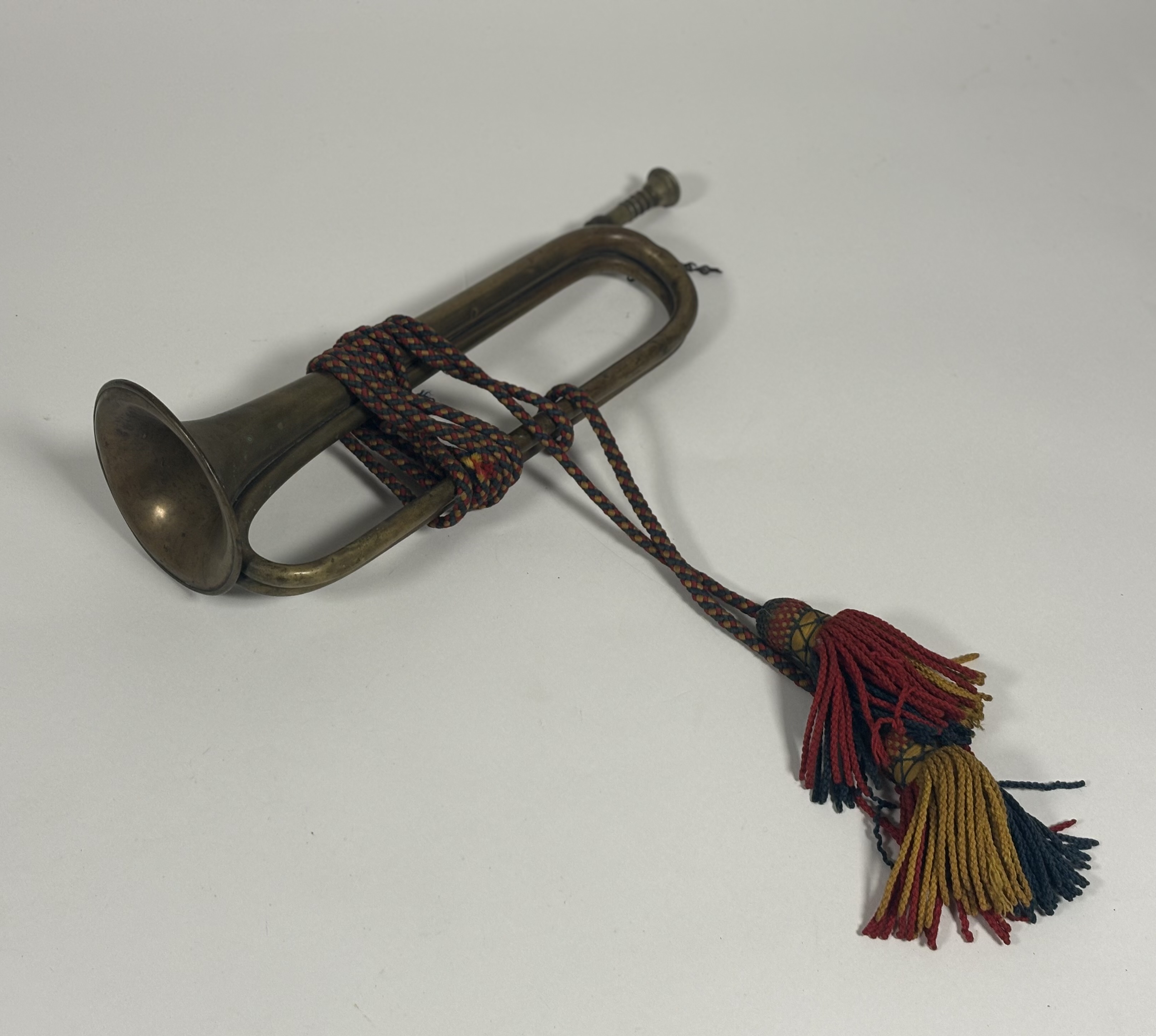 WW2 Brass Trumpet. "Henry Potter & Co Maker 36.38 West Street Charrns Rd London 1941" with - Image 2 of 5