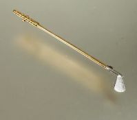 Golf interest, a Edwardian 15ct gold golf club tie pin no signs of hard solder or repairs L x 6.