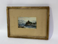 A collection of various works comprising, unknown artist, Alpine style landscape, watercolour,