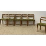 Nils Jonsson for Troeds, a set of six mid century Swedish teak dining chairs, circa 1960's, each