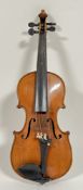 A Berlin made special copy of a Stradivarius Piccolo violin of two-piece back construction with