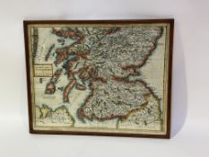 A "New Map of the South Part of Scotland, Andrew Johnson 1722 from Camden's Britannia highlighted in