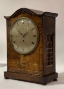 A William IV single fusee rosewood bracket clock, c.1830's, the case, of rectangular form, with an