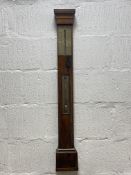 A Regency rosewood cased stick barometer by Adie & Son, Edinburgh, the projecting cornice above a