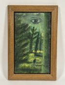 Robert MacLaurin (Scottish, b. 1961), Eye and Figure, signed verso, oil on board, framed. 40cm by