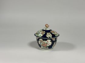 A Worcester porcelain sucrier and cover, c. 1775, painted in Kakiemon style with the Rich Queen's