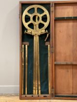 An unusually large Admiralty brass station pointer by Cary London, early 20th century, for the