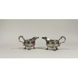 A pair of substantial George II silver sauce boats, Thomas Gurney and Richard Cook, London 1753,