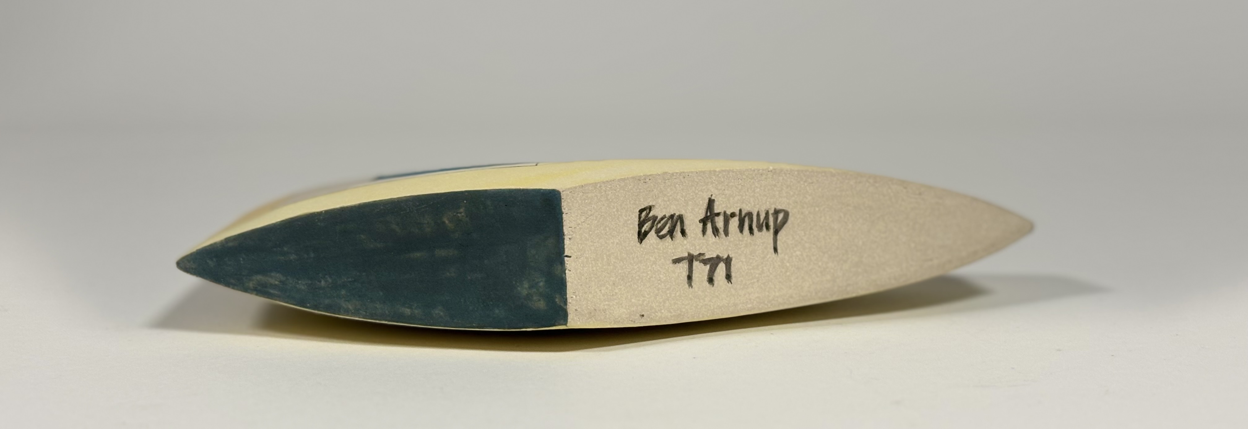 Ben Arnup (British, b. 1954), Continuous Section, marbled stoneware, painted signature. 19.5cm by - Image 3 of 3