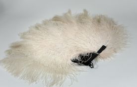Property of the Late Countess Haig: a faux-tortoiseshell and ostrich feather fan, early 20th