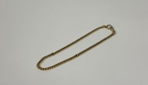 An 18ct gold curblink Albert watch chain. Length 40cm, 37.5 grams