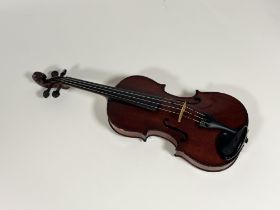 A French Mirecourt violin, c. 1900/1920, with one piece back and bearing "Michel Ange Garini"