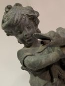 Attributed to Henry Crowther Ltd., an early 20th century figural cast lead garden water fountain,