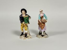 Property of the Late Countess Haig: a pair of porcelain figures in 18th century style, probably