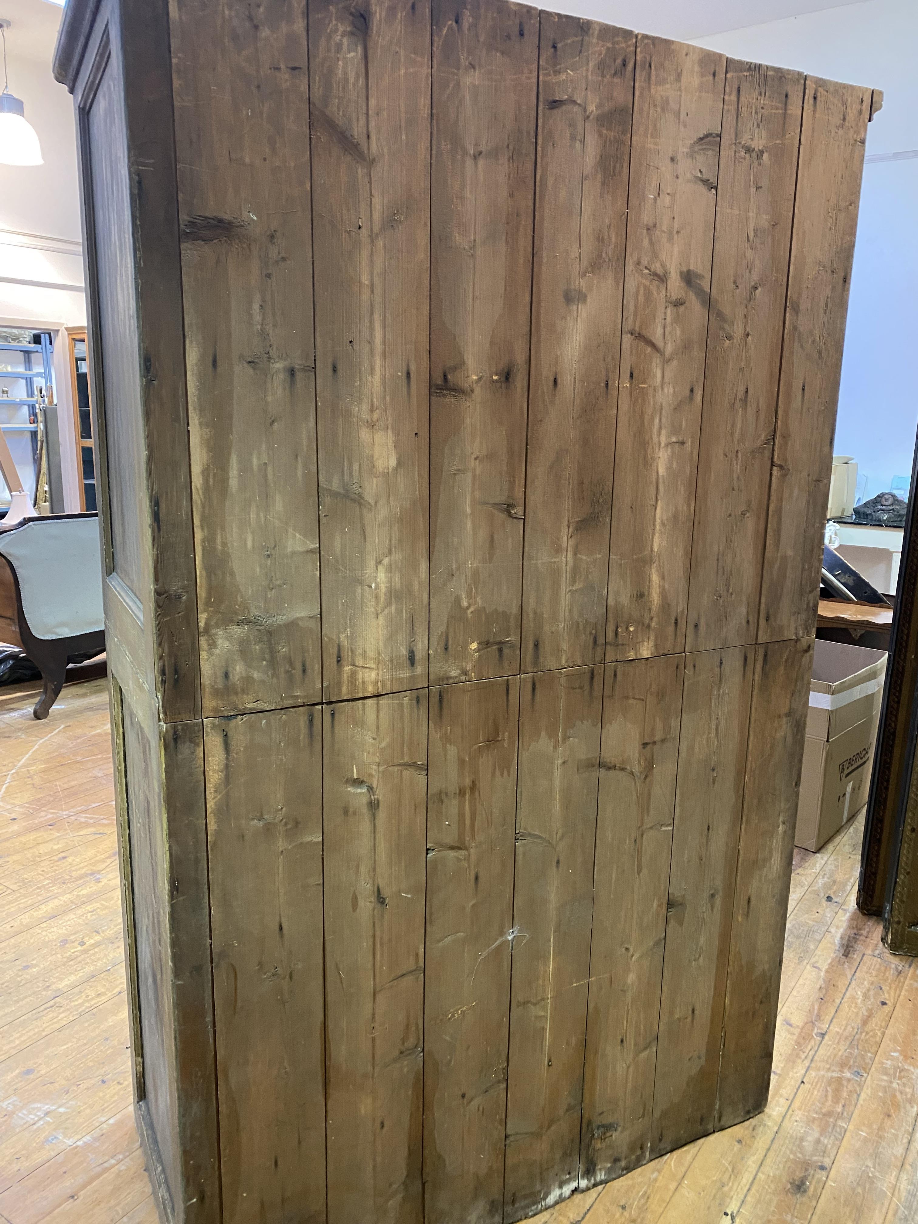 Scumbled Pin A 19th century Scottish scumbled pine press or housekeeper's cupboard ...