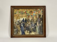 Andrew Gamley V.P.R.S.W. (Scottish, 1869-1949), A Parisian Cafe, signed lower left, watercolour,