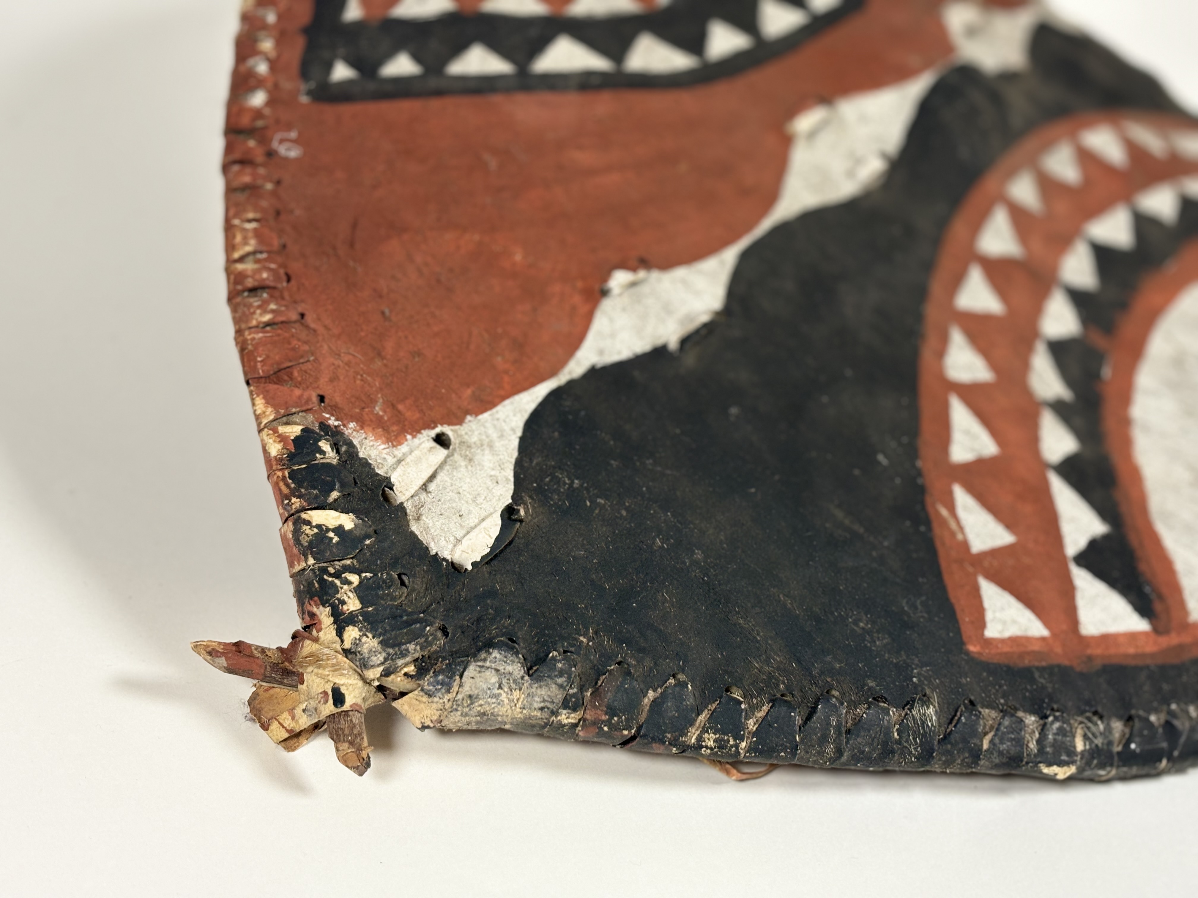 A Maasai hide hunting shield and spear, third quarter 20th century, presented by President Jomo - Image 2 of 7