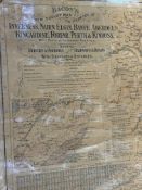 A circa 1910's Bacon's New Survey Map of the Countries of Inverness, Nairn, Elgin, Banff,