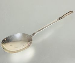 A Edinburgh silver Euphemia Allan preserve spoon of modern design with rounded rectangular bowl