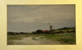 Wilfrid Ball (British 1853-1917), Weyburn-Norfolk, watercolour and pencil, signed and dated '90