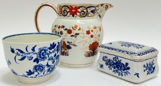 A group of early ceramics comprising an early nineteenth century Wedgwood Imari palette pearlware