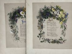 Harriet Brooke, A folio of British Wild Flowers in their Seasons, lithographs mounted on paper.(