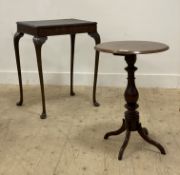 An early 20th century mahogany side table in the Georgian style, the rectangular top raised on