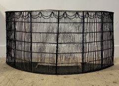 A 19th century brass and wire nursery fender decorated with swags. H52cm, W110cm.