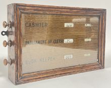 An Edwardian clerk's appointment register with Cashier, Book Keeper, and Parliament House Clerk's