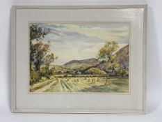 Alec C Quayle," Peace in the Valley- St John's to South Barrule Isle of man", watercolour, signed
