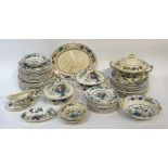 A large Vintage and Modern composite Mason's Ironstone China "Regency" and "Strathmore" pattern part