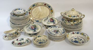 A large Vintage and Modern composite Mason's Ironstone China "Regency" and "Strathmore" pattern part