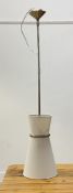 An 'Aerin Visual Comfort' contemporary pendent light fitting with linen covered shade. H115cm.