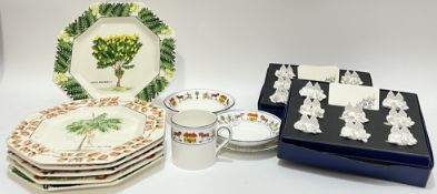 A mixed lot of ceramics comprising a 'Noah's Ark' New Chelsea part tea set comprising a cup, a
