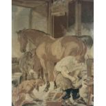 A 20thc Needlepoint Tapestry, After Sir Edwin Henry Landseer RA (British 1802-1873), "Shoeing", in a