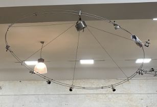 A large contemporary multi-branch pendent light fitting by Stoane lighting. D200cm.