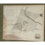 A framed map titled "Part of Ballnehowin in the Parish of Kirk German. Isle of Man, The Property