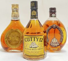 A 75cl bottle of Cutty 12 12 year blended Scots Whisky, together with a 75cl bottle of Johnnie