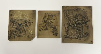 A collection of Mabel Lucie Atwell (British 1879-1964), three brass engraving illustration plates