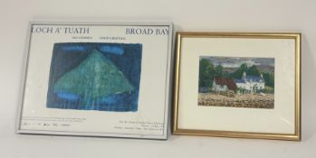 A 1997 framed poster, titled "Loch A'Tuatch Broad Bay", Ian Stephen David Greenhall, framed (