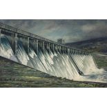 Gordon N Gunn F.I.A.S F.R.S.A (1916-1980), "Wave Spilling at Altguish Dam : Rossshire", watercolour,