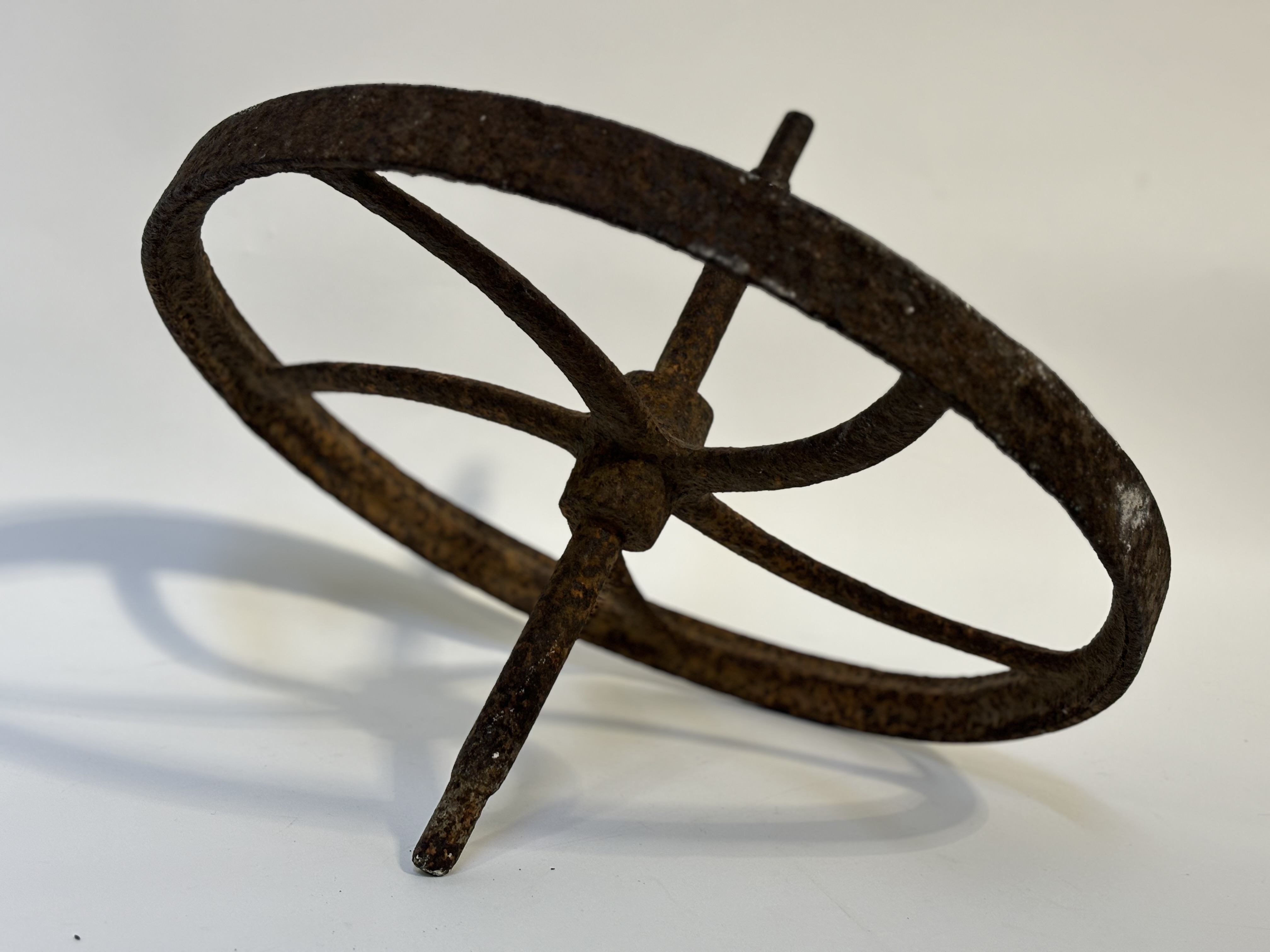 A Cast Iron wheel barrow wheel (shows signs of rust). (w-46cm diameter-22cm) - Image 2 of 2