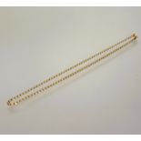 A 9ct gold flat kerb link chain necklace with lobster claw fastening L x 24cm 7.16g